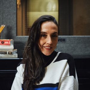 singing teacher looking at camera for a headshot